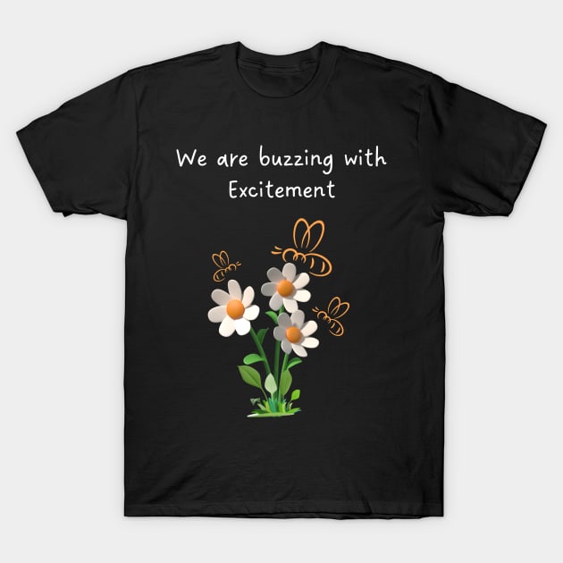 3D flower, buzzing's with bees! T-Shirt by Sura